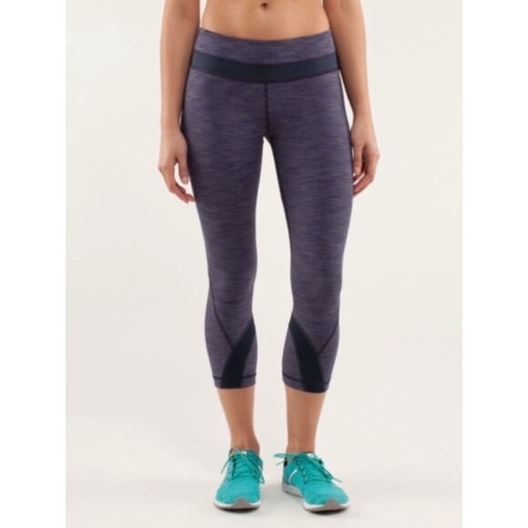 Lululemon Run: Inspire Crop IIWee Are From Space Deep Indigo Multi / Inkwell Siz - Picture 1 of 11